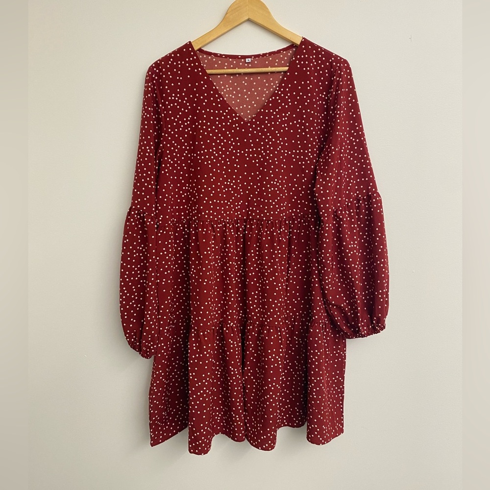 Red Flirty Polka Dot Dress